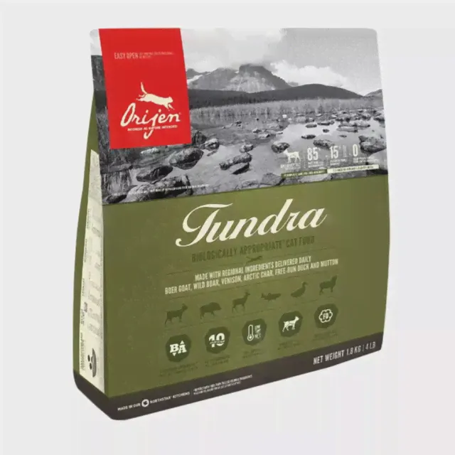 Orijen Cat Tundra, Ориджен кэт Тундра, сухой корм для кошек, 1,8 кг-0