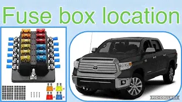 The fuse box location on a 2014 Toyota Tundra