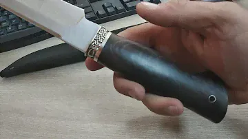 Нож "Тайга" 95х18 кованная,мельхиор,черный граб.Цена на 13.09.2022-4000 руб