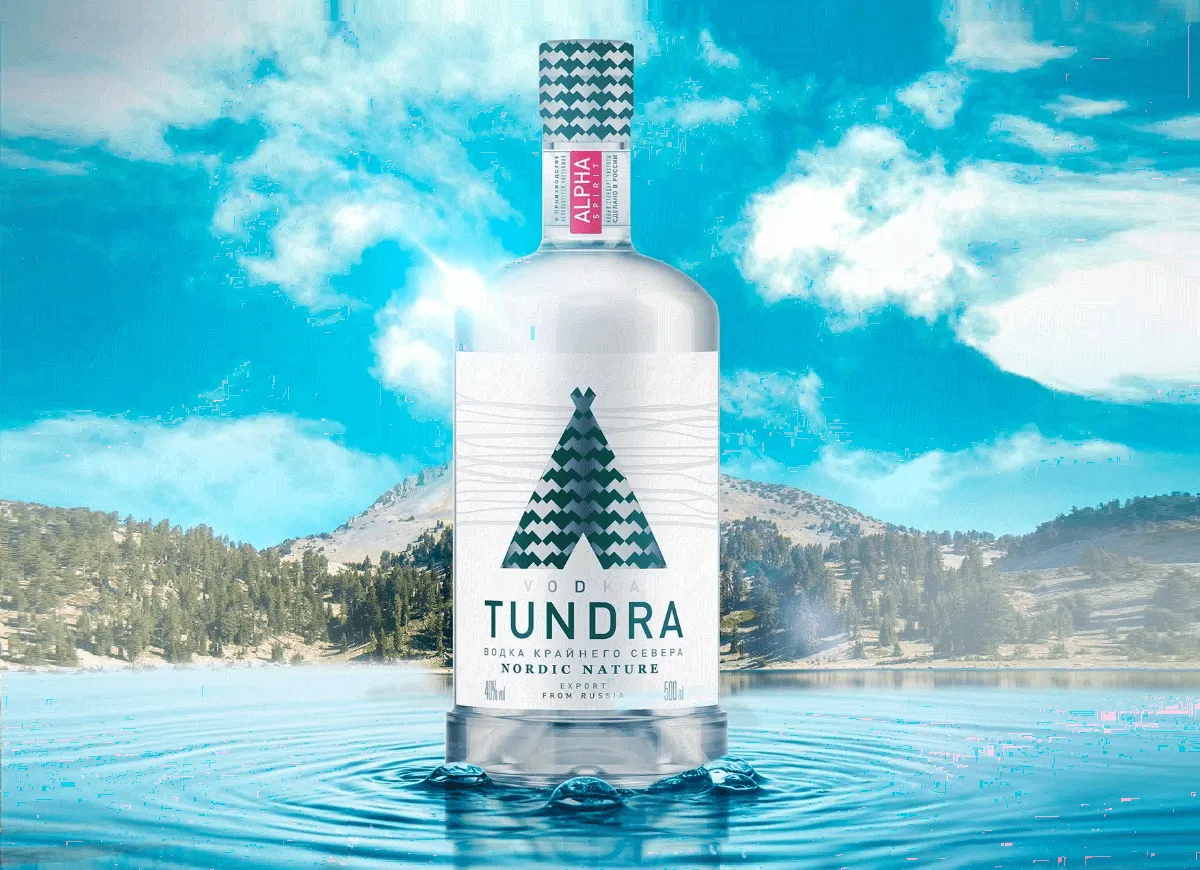Водка "ТУНДРА" Nordic Nature ВОДКА КРАЙНЕГО СЕВЕРА 0,5л 40%