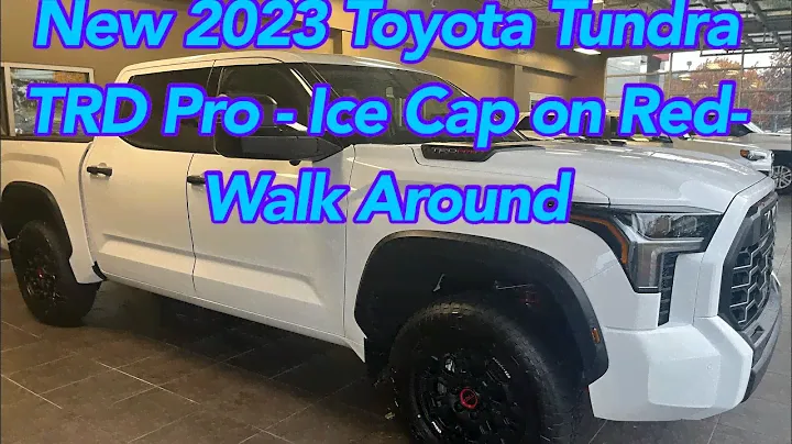 New 2023 Toyota Tundra TRD Pro Ice Cap on Red Walk Around