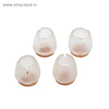 Накладка мебельная круглая ТУНДРА, d=17-21 мм, 4 шт.