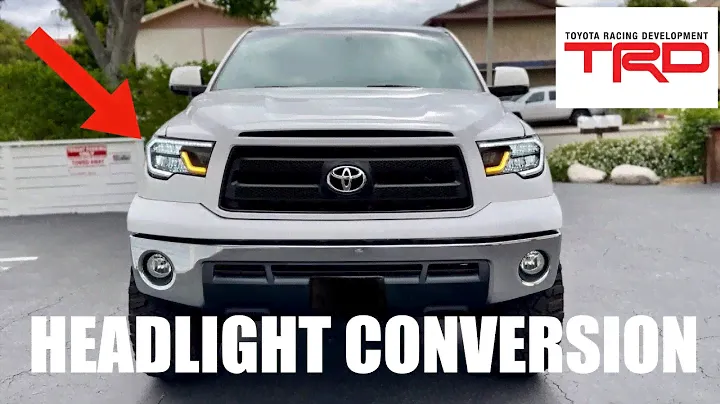 07-13 TOYOTA TUNDRA 2ND GEN HEADLIGHT CONVERSION TO  SEQUIOA TRD INSTALL