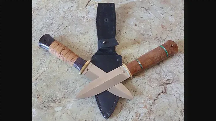 НОЖЕЯР. Ножи "Горец-2" кинжал 95х18 береста стаб.карелка