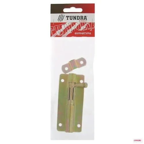 Задвижка дверная тундра ЗД 005, 100 мм, оцинкованная, 1 шт.