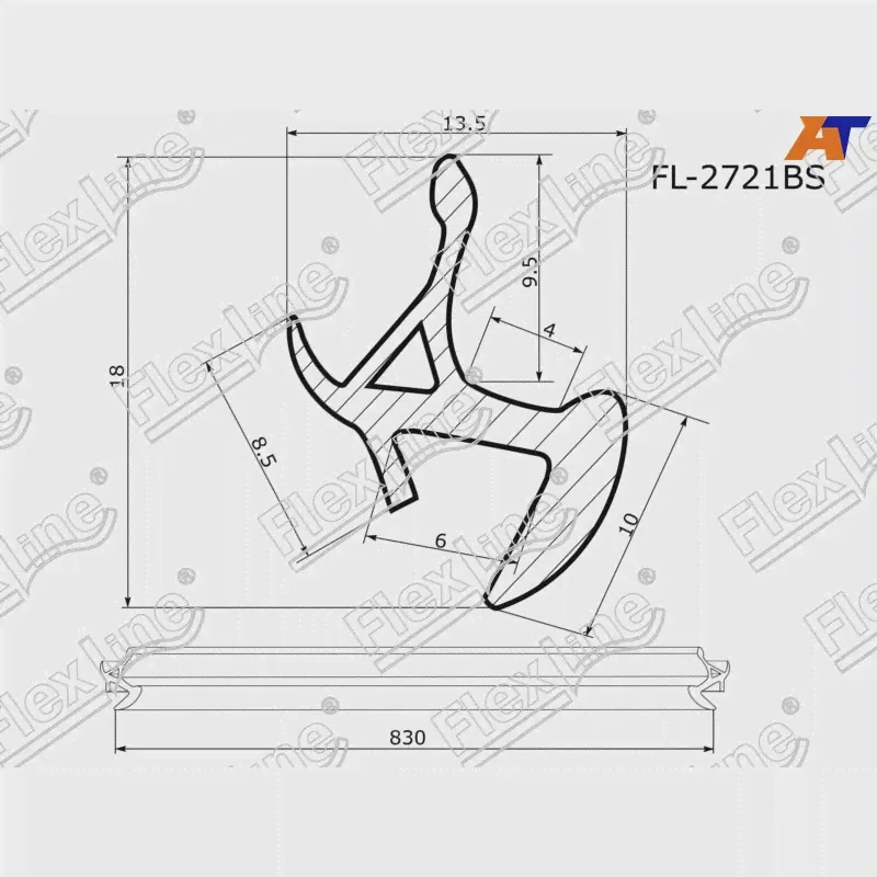Уплотнитель лобового стекла для Toyota Tundra 2 2007-2013 FLEXLINE FL-2721BS, Тойота Тундра Молдинги лобового стекла Автостекло (art.: 3920bcd05ae0e)-0